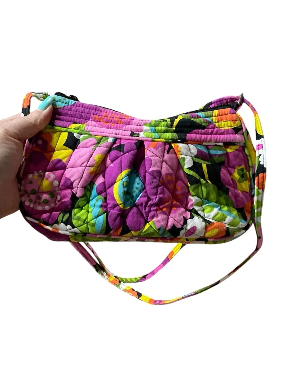 Vera Bradley Frannie Quilted Floral Crossbody in Va Va Bloom